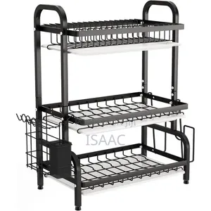 Dish Drying Rack, Metal 3-Tier Large Capacity Dish Rack 'T754401