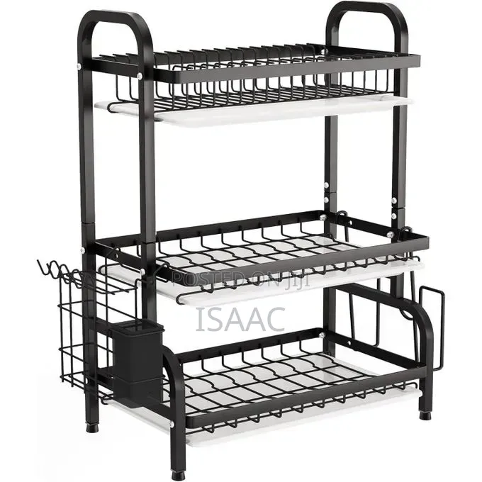 Dish Drying Rack, Metal 3-Tier Large Capacity Dish Rack 'T754401