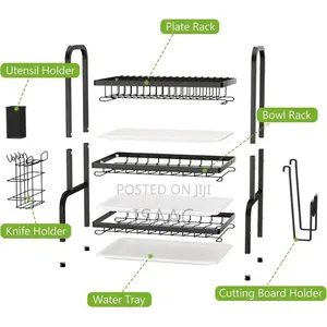 Dish Drying Rack, Metal 3-Tier Large Capacity Dish Rack 'T754401