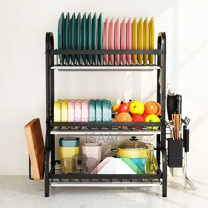 Dish Drying Rack, Metal 3-Tier Large Capacity Dish Rack 'T754401