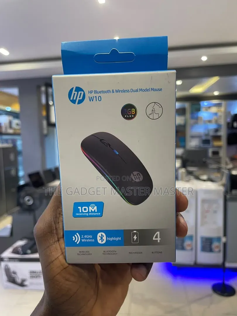 HP W10 Bluetooth and Wireless Dual Mode RGB Mouse