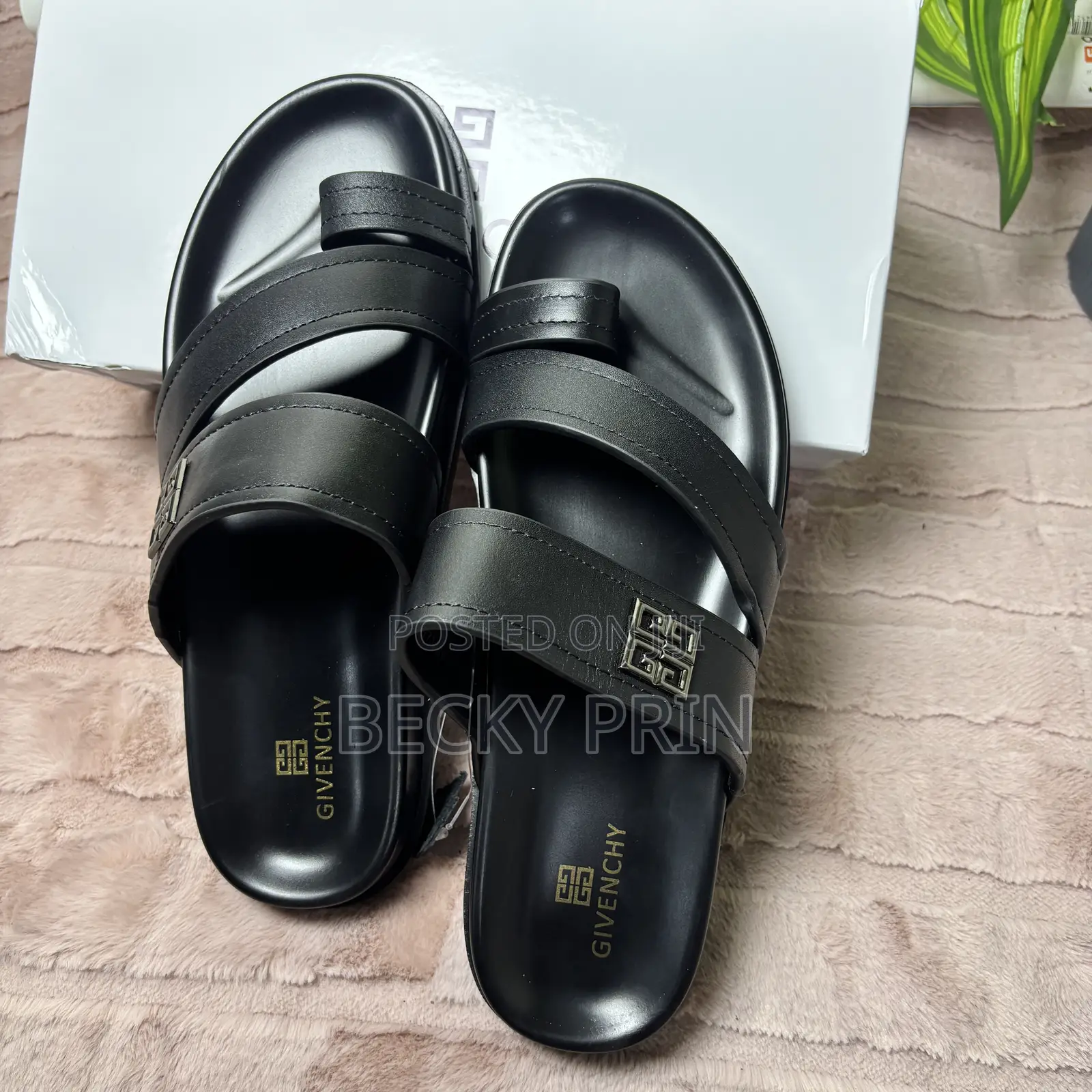 Super Quality Men Leather Slippers- Comes in Box