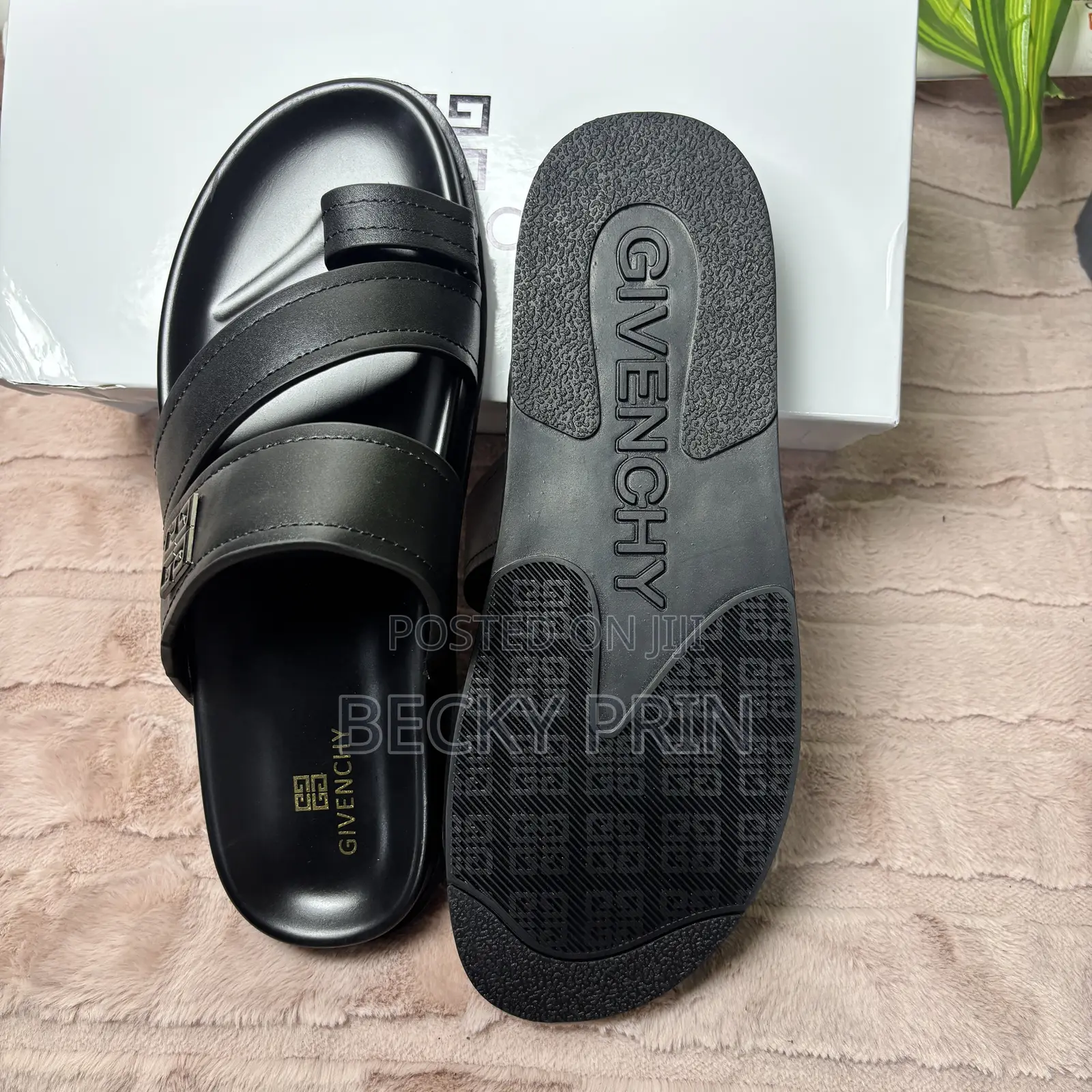Super Quality Men Leather Slippers- Comes in Box