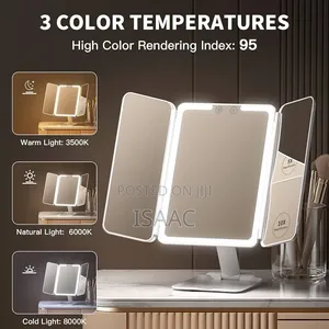 LED Desktop Charging Makeup Mirror With Light Folding Portable' 973311