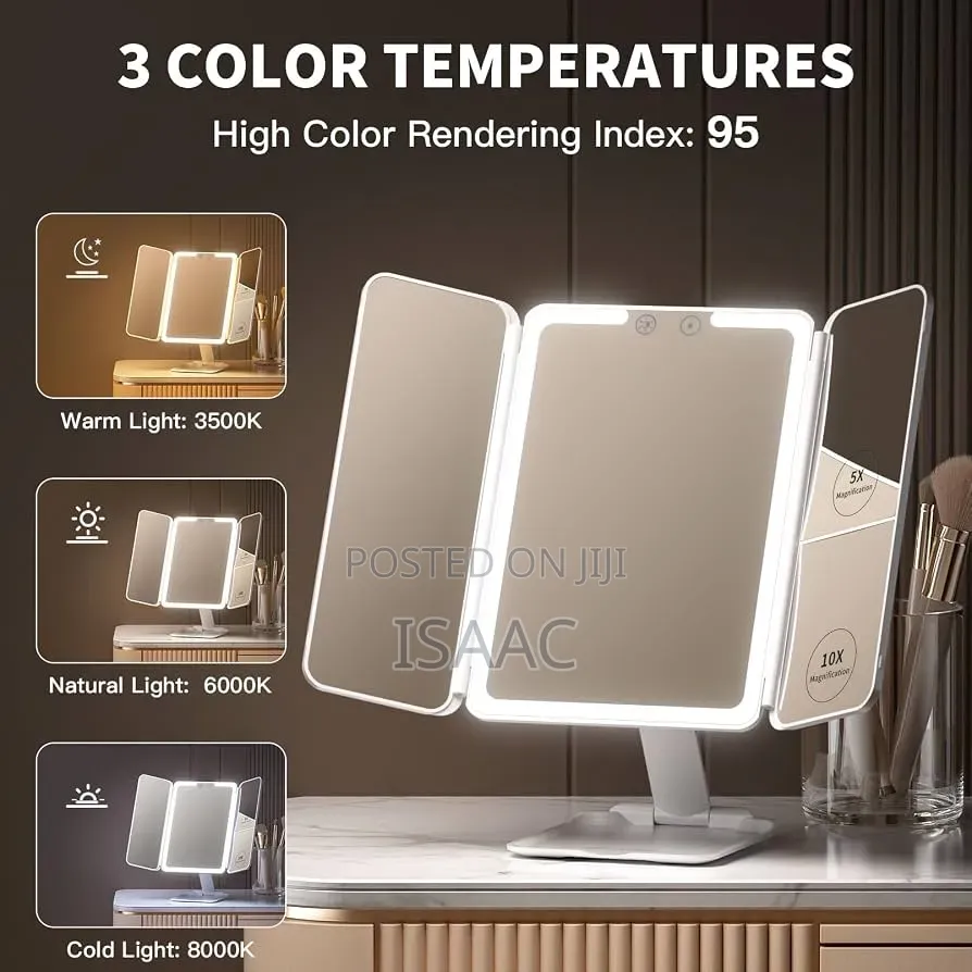 LED Desktop Charging Makeup Mirror With Light Folding Portable' 973311
