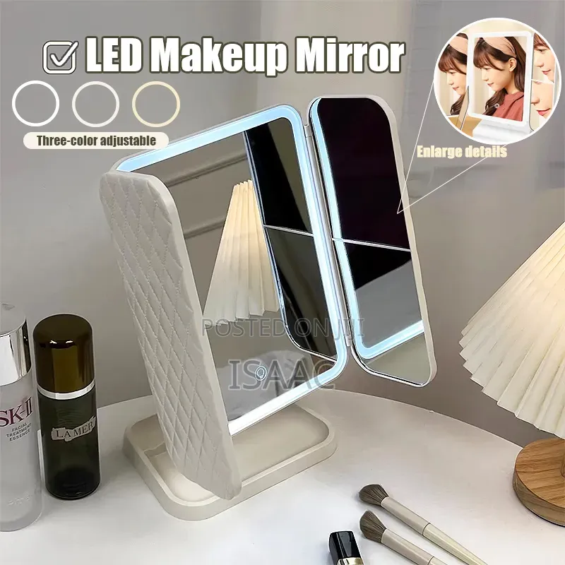 LED Desktop Charging Makeup Mirror With Light Folding Portable' 973311
