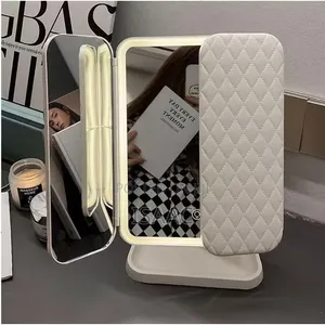 LED Desktop Charging Makeup Mirror With Light Folding Portable' 973311