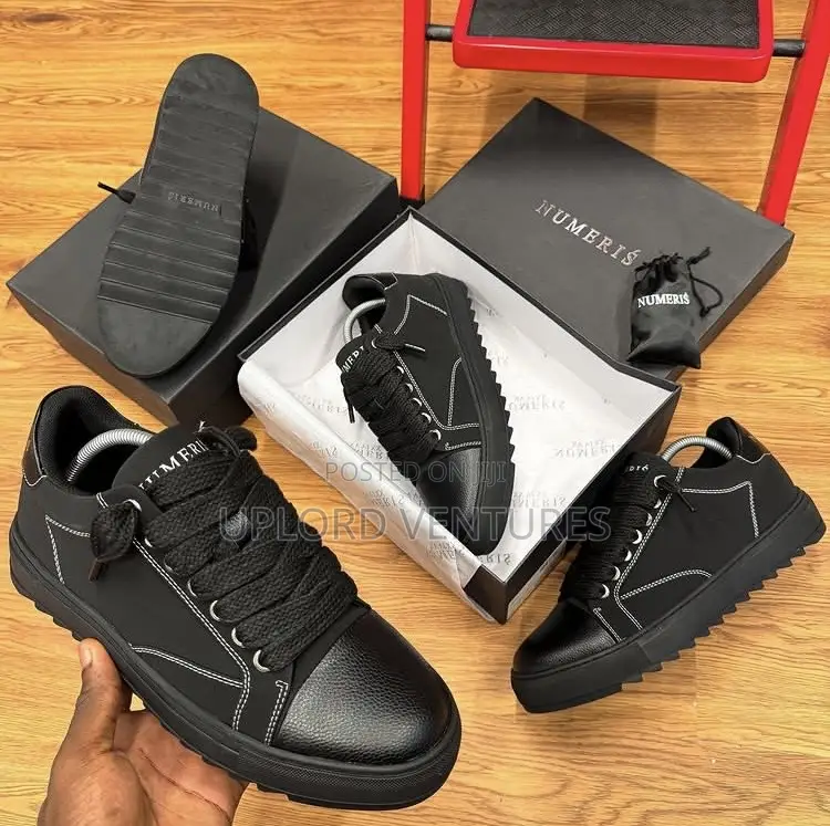 Numeris Atelier Carbon Black Premium Luxury Sneakers / Trainers