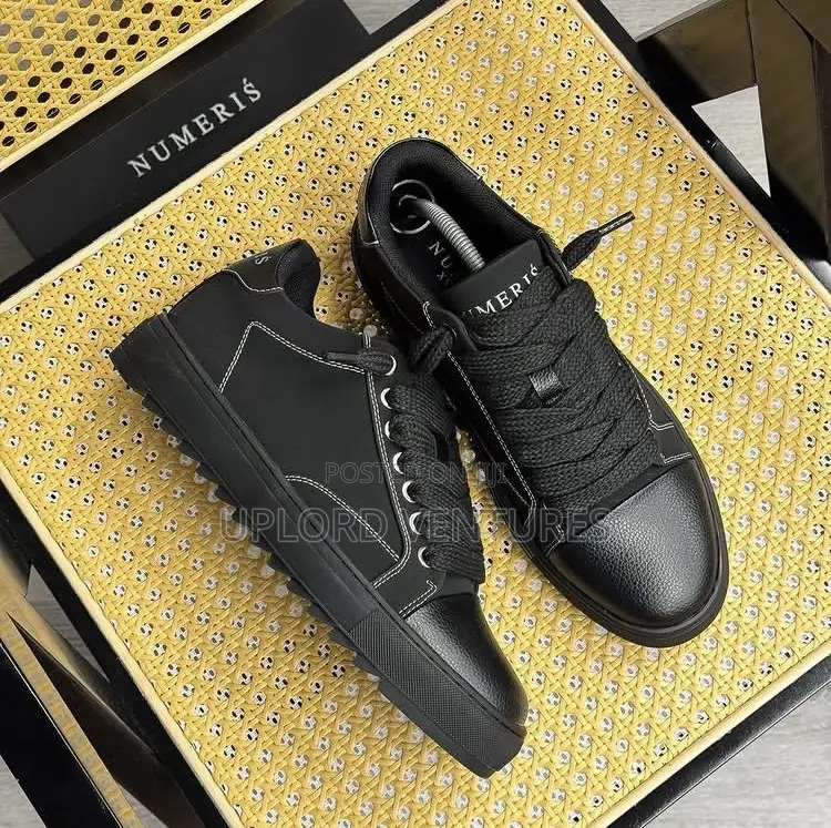 Numeris Atelier Carbon Black Premium Luxury Sneakers / Trainers