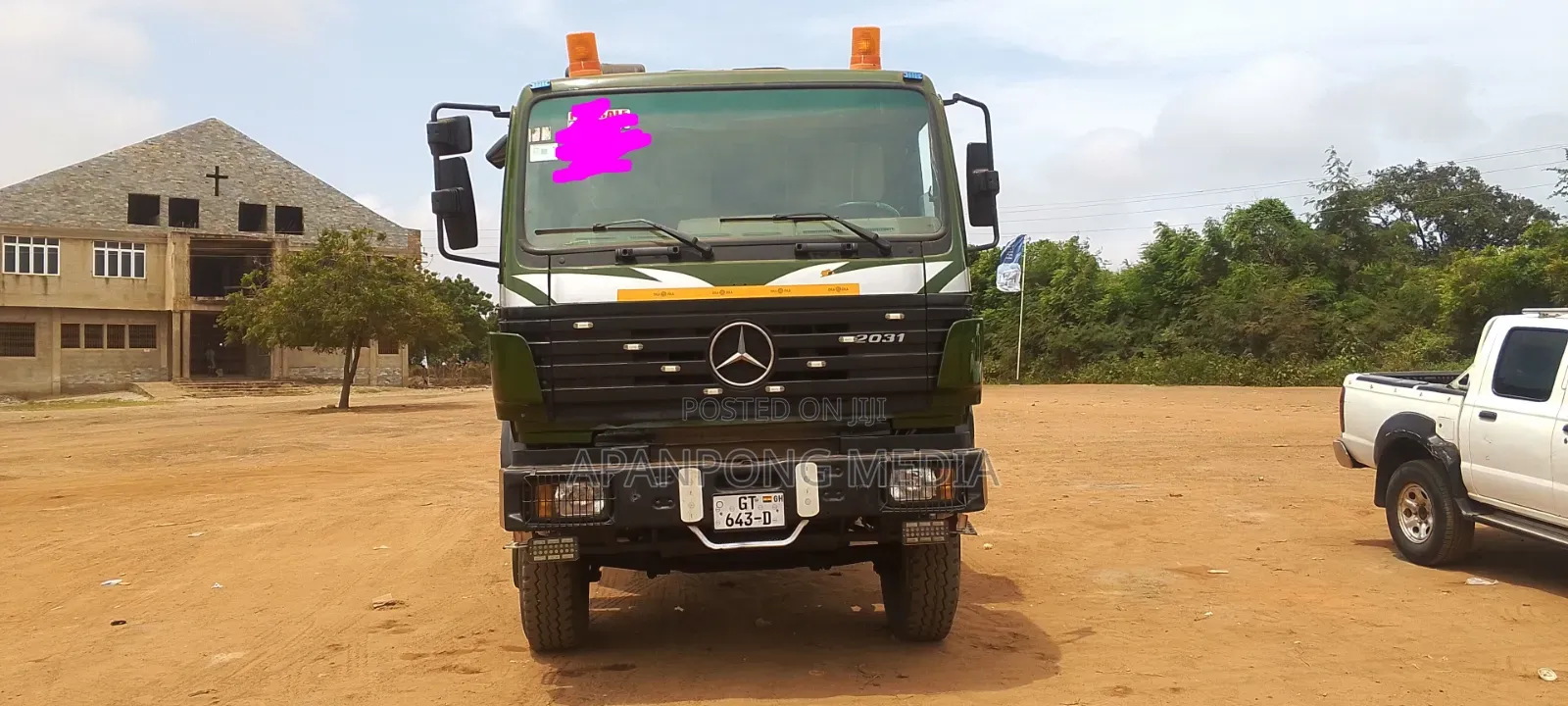 Mercedes-Benz Single Axle Tipper Truck 1996 Green