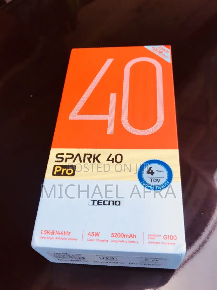 New Tecno Spark 40 Pro 256 GB Black