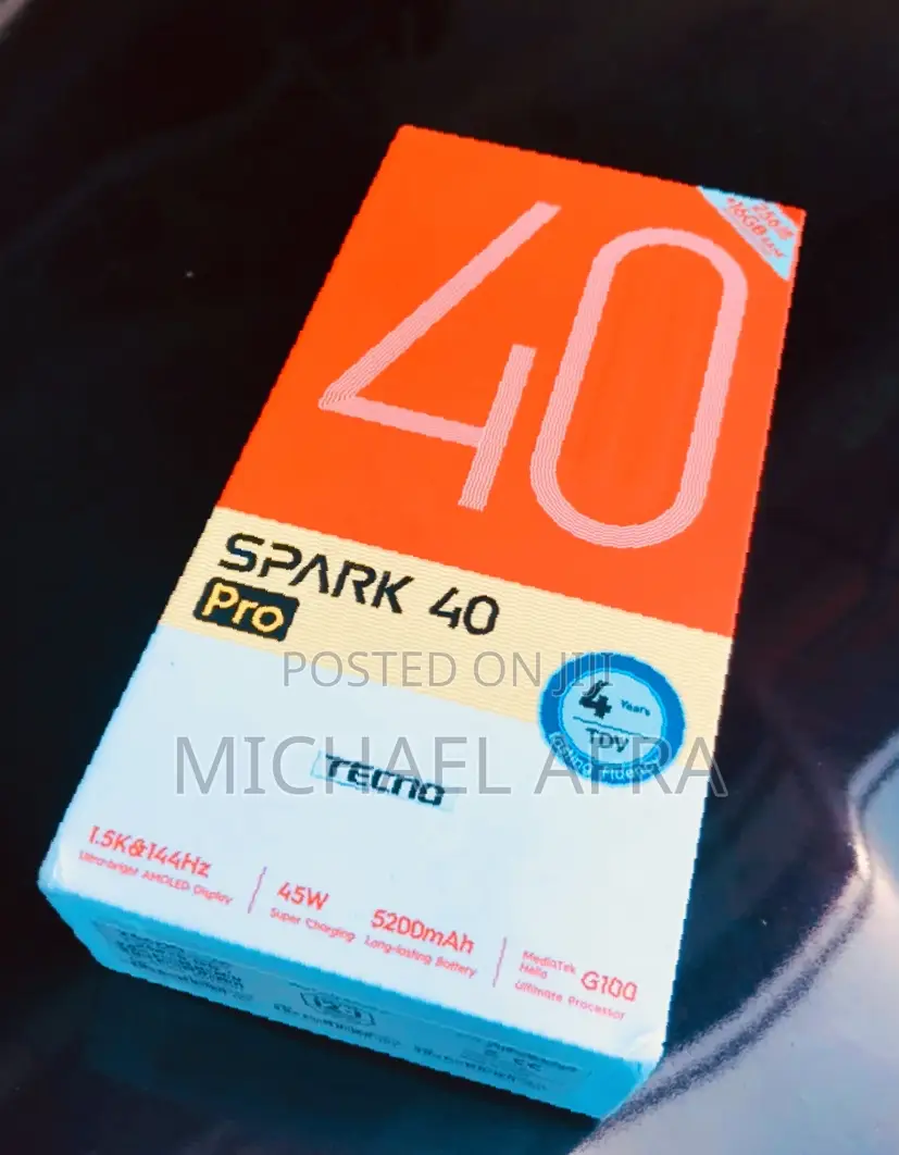New Tecno Spark 40 Pro 256 GB Black
