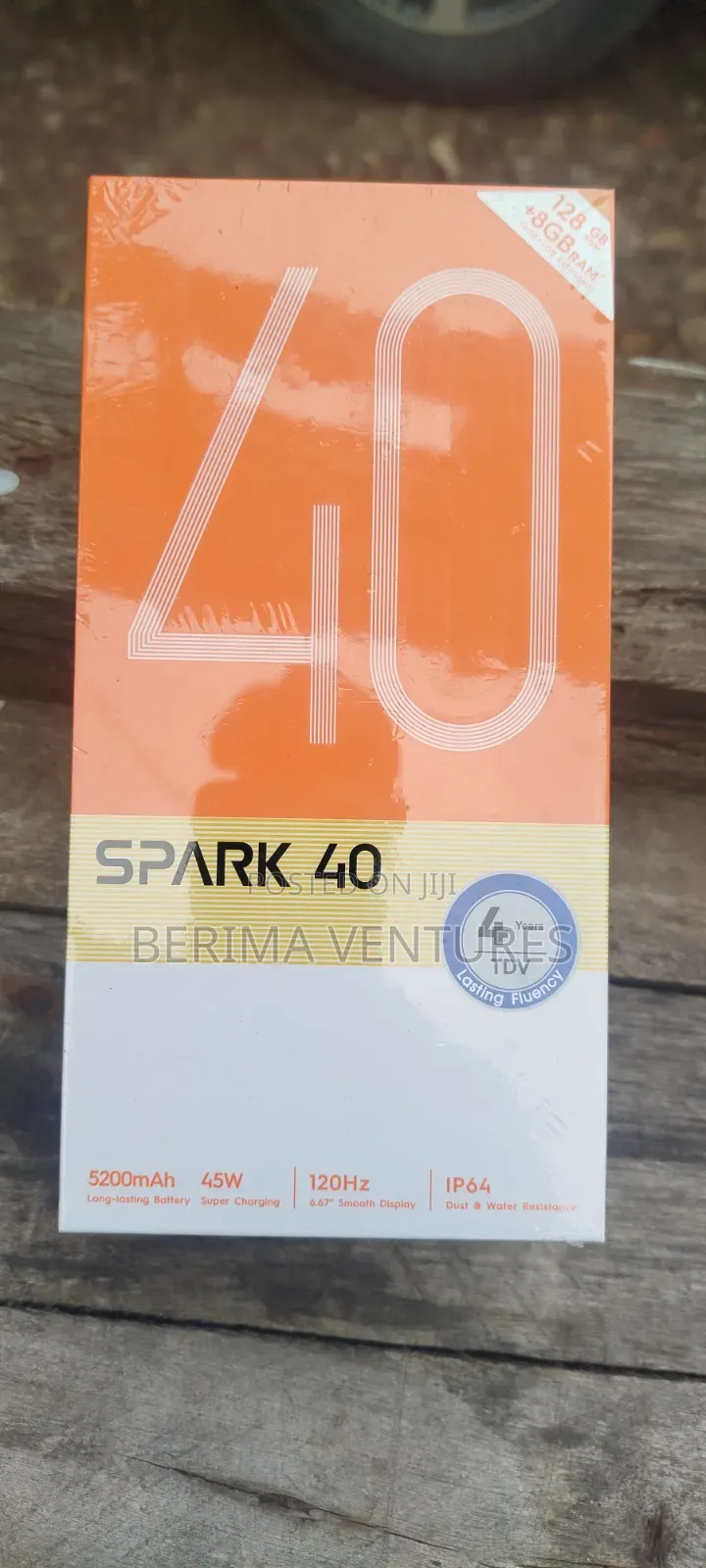 New Tecno Spark 40 128 GB Black
