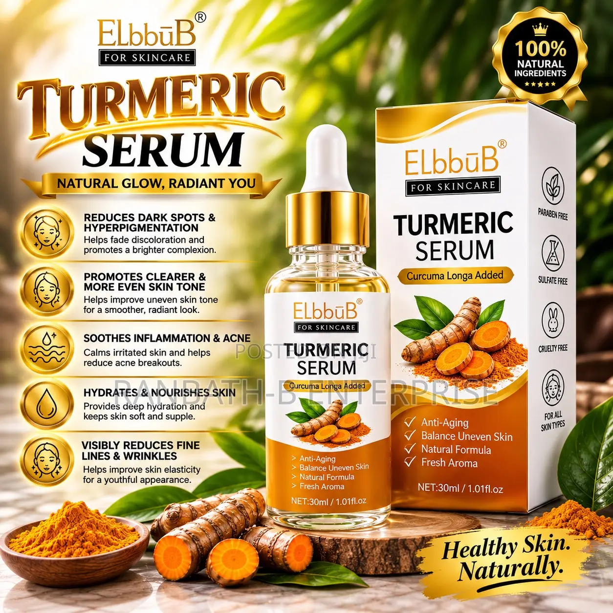 11. Elbbub Turmeric Serum – Natural Healthy Skin Care