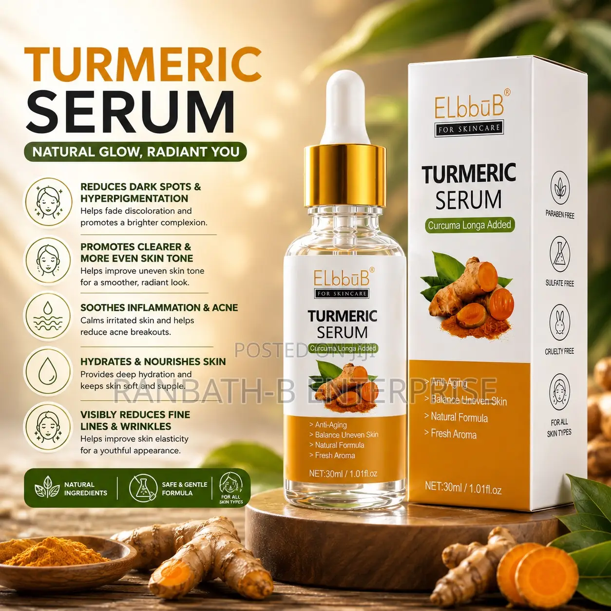 9. Elbbub Turmeric Serum – Anti-Aging Skincare