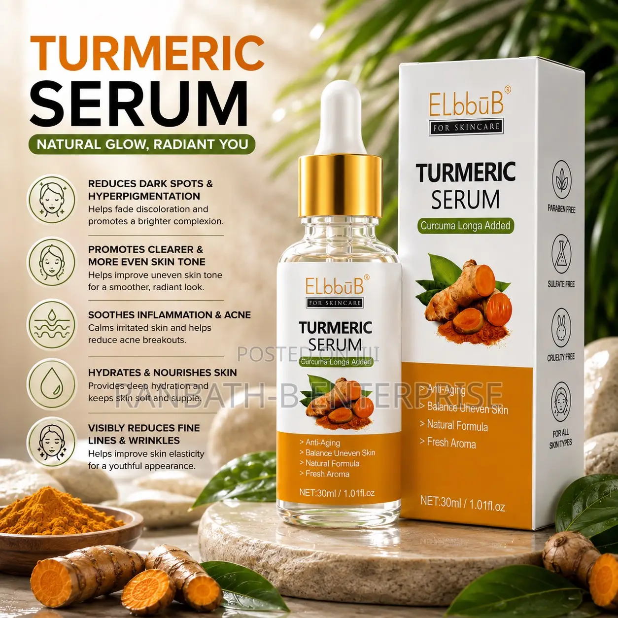 Elbbub Turmeric Serum for Glowing Skin