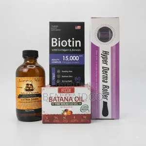 Hair Growth Bundle (Castor Oil, Batana Oil,Biotin Derma Roller)