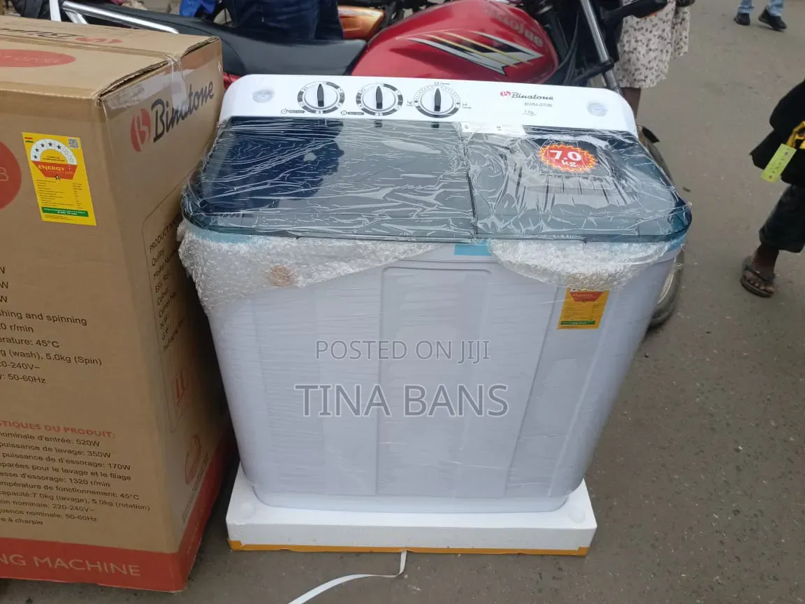 Binatone 7kg Semi Automatic Top Load Washing Machine