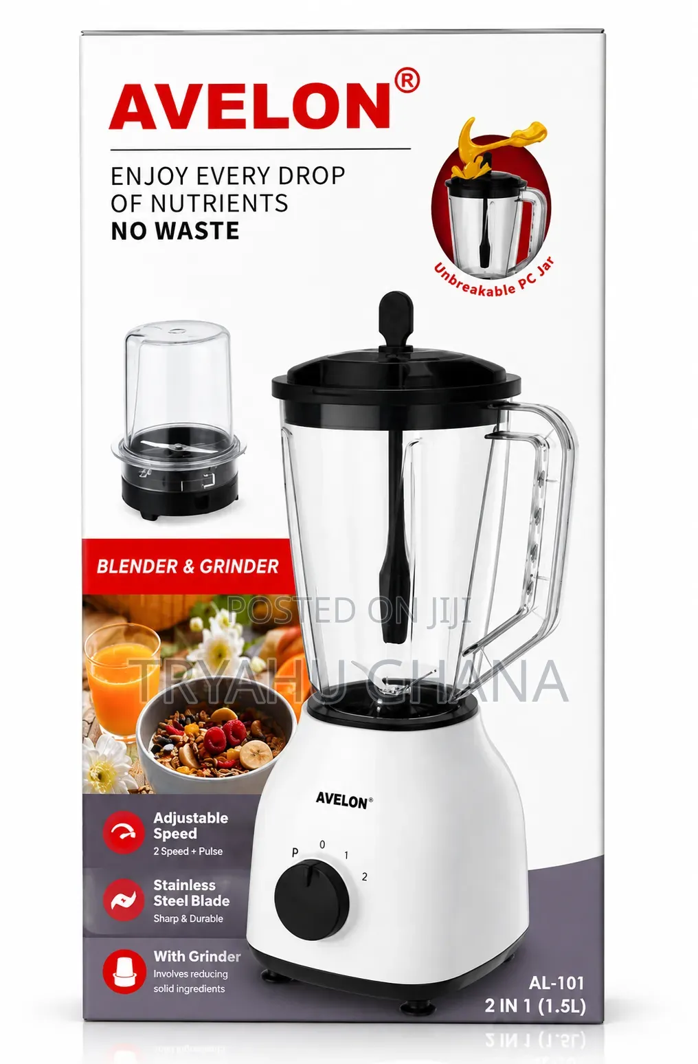 Buy Affordable Avelon 2 in 1 Electric Blender 1.5l 1250w Online