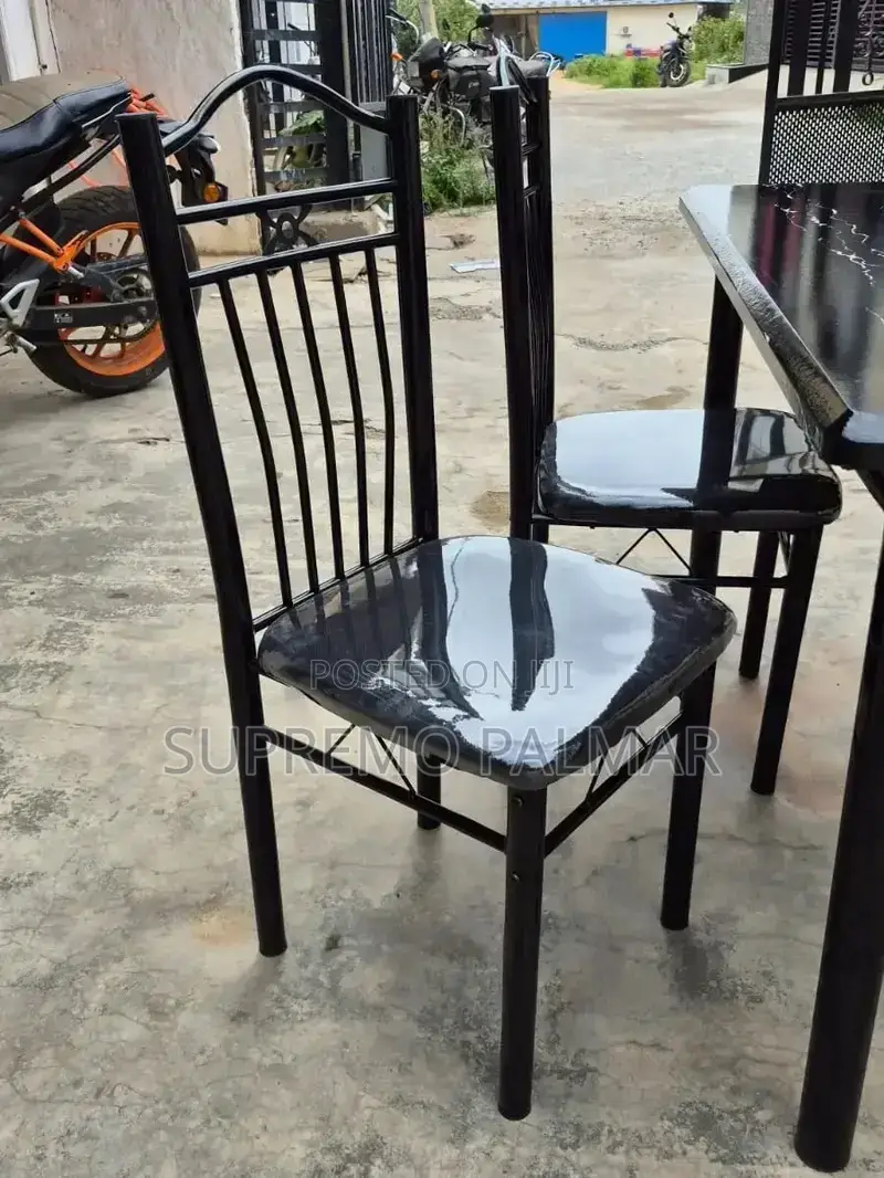 Modern Metal Dining Chairs With Cushioned Seats –Kitchen Dining Room