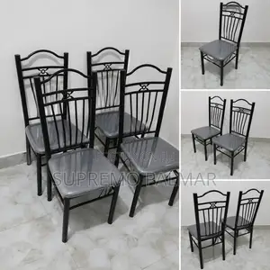 Modern Metal Dining Chairs With Cushioned Seats –Kitchen Dining Room