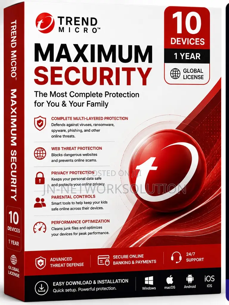 Trend Micro Maximum Security 10 Devices/ 1 Year (GLOBAL)