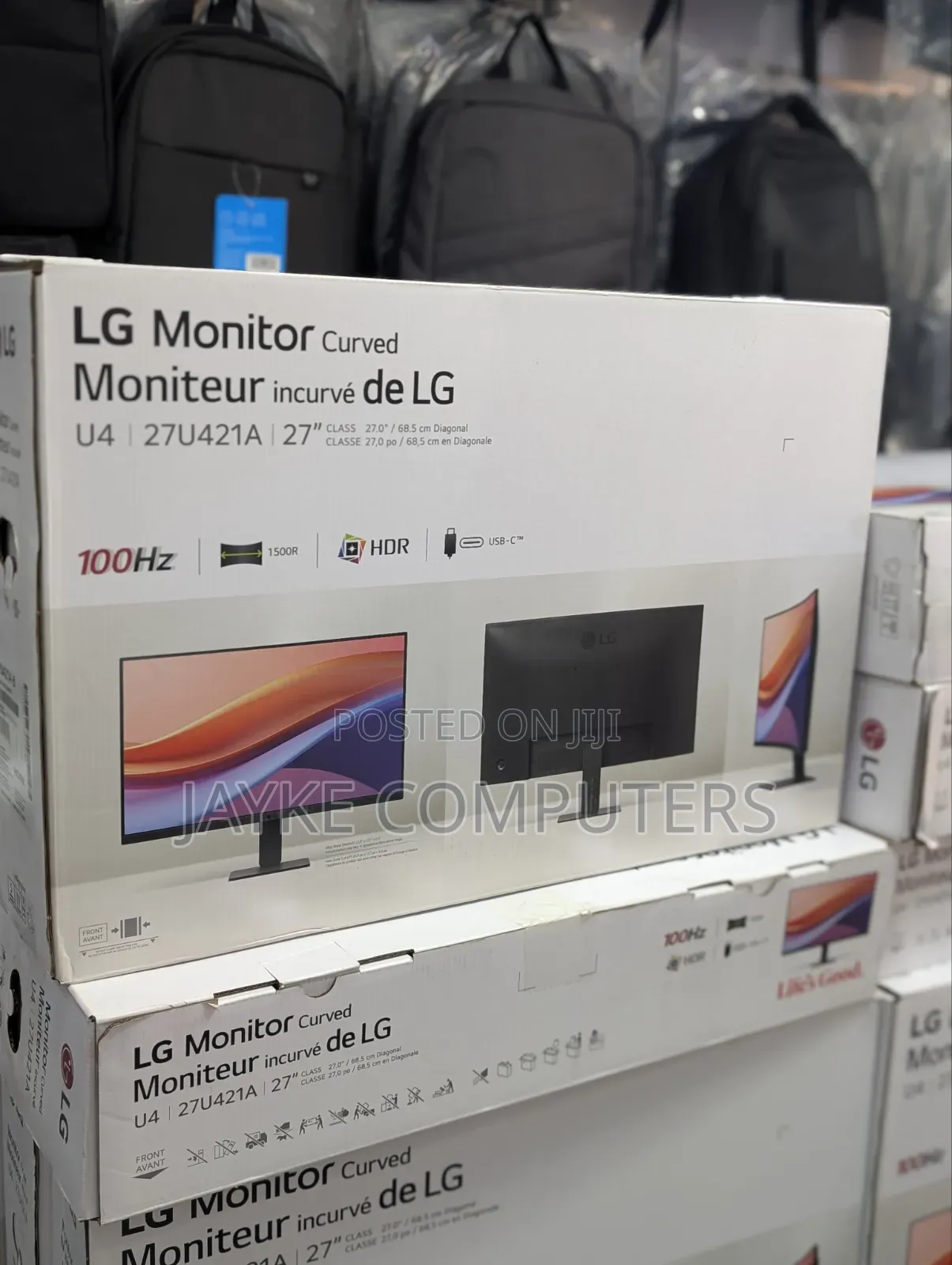 LG 27U421A 27′′ Full HD 100Hz Curve Monitor – Black