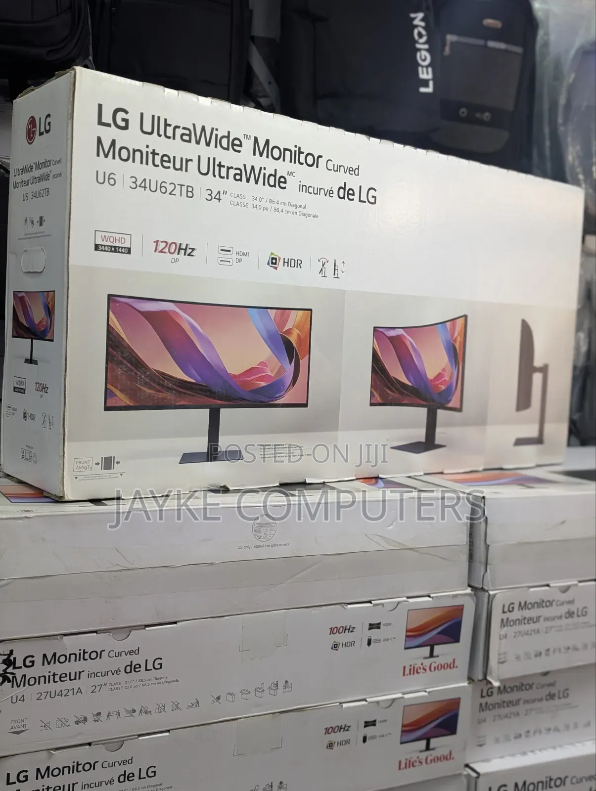 LG 34′′Inch UltraWideTM WQHD HDR 10 120Hz Curved Gaming Monitor
