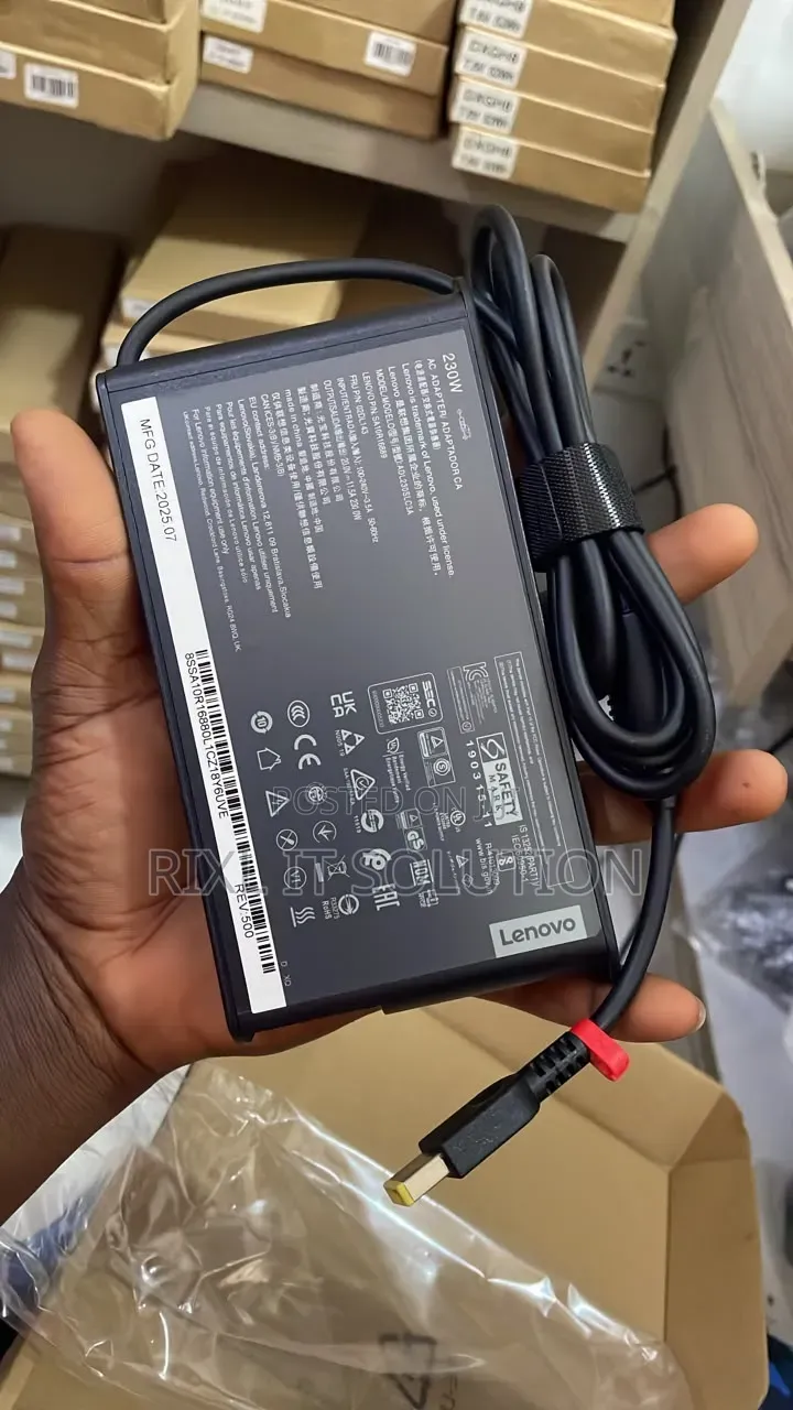 Lenovo Legion 230W Original Laptop Charger – High Power Adapter