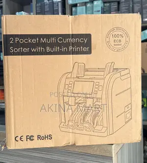 Mix Value Counting Machine 2 Pocket Multi Currency With Built-Printer