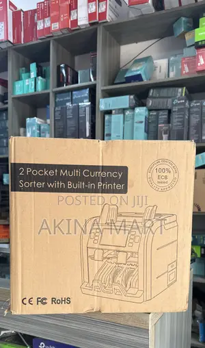 Mix Value Counting Machine 2 Pocket Multi Currency With Built-Printer