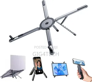 Universal Aluminium Alloy Folding Stand for Laptop Phone and Tablet