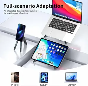Universal Aluminium Alloy Folding Stand for Laptop Phone and Tablet