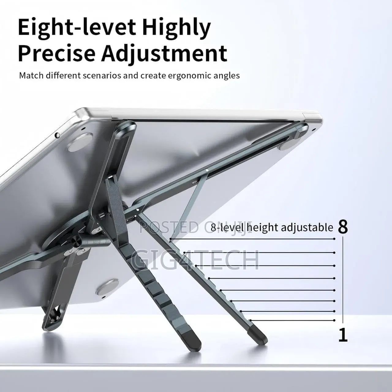 Universal Aluminium Alloy Folding Stand for Laptop Phone and Tablet