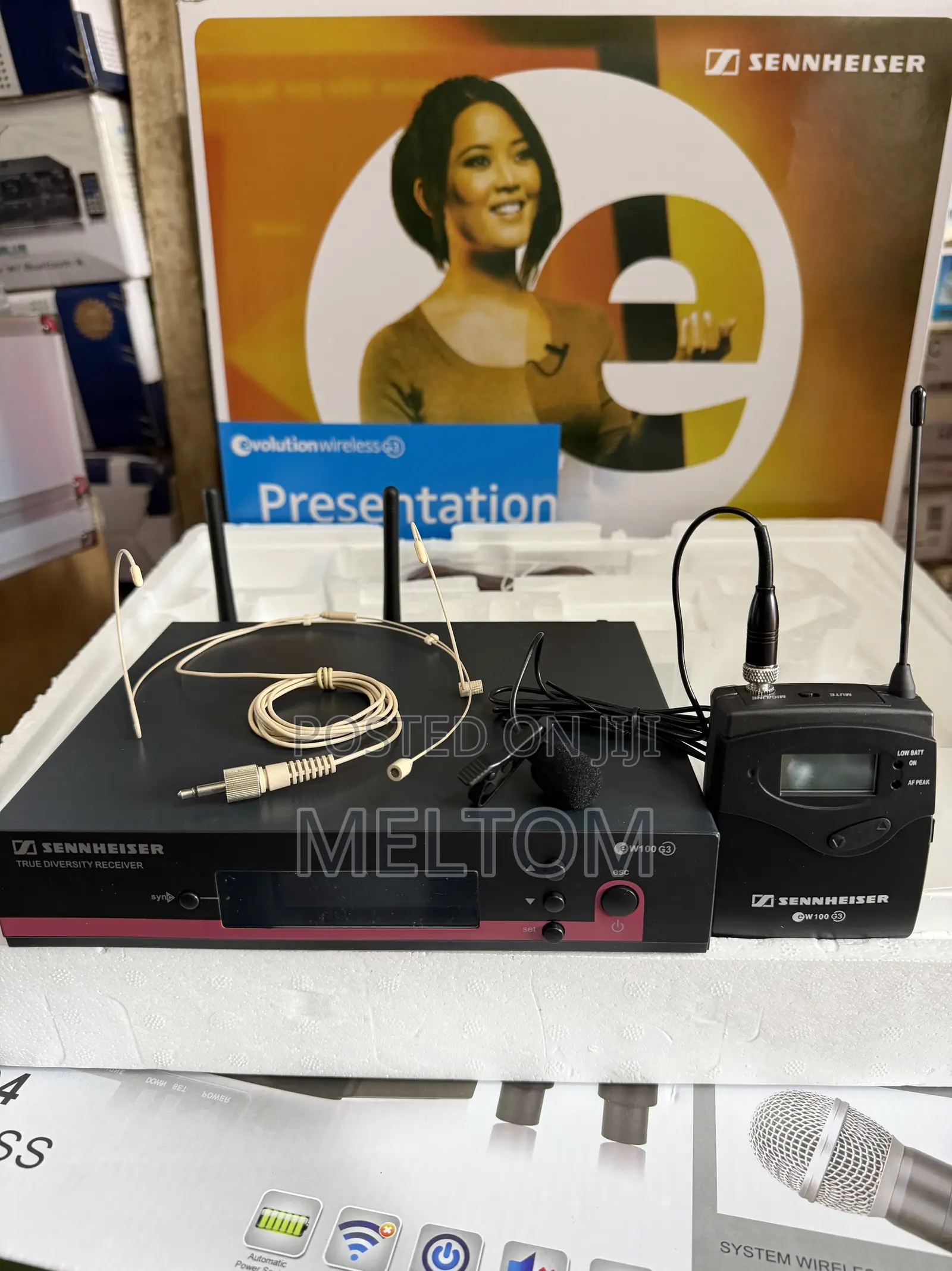 Sennheiser Ew100g3 1in1 Wireless Head and Lapel Microphone