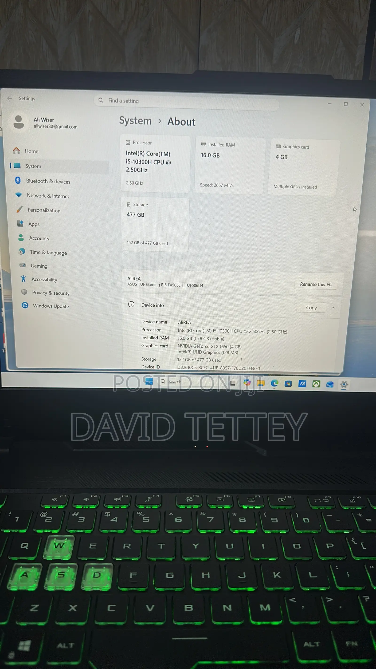 Laptop Asus TUF Gaming FX504 16GB Intel Core i5 SSD 500GB