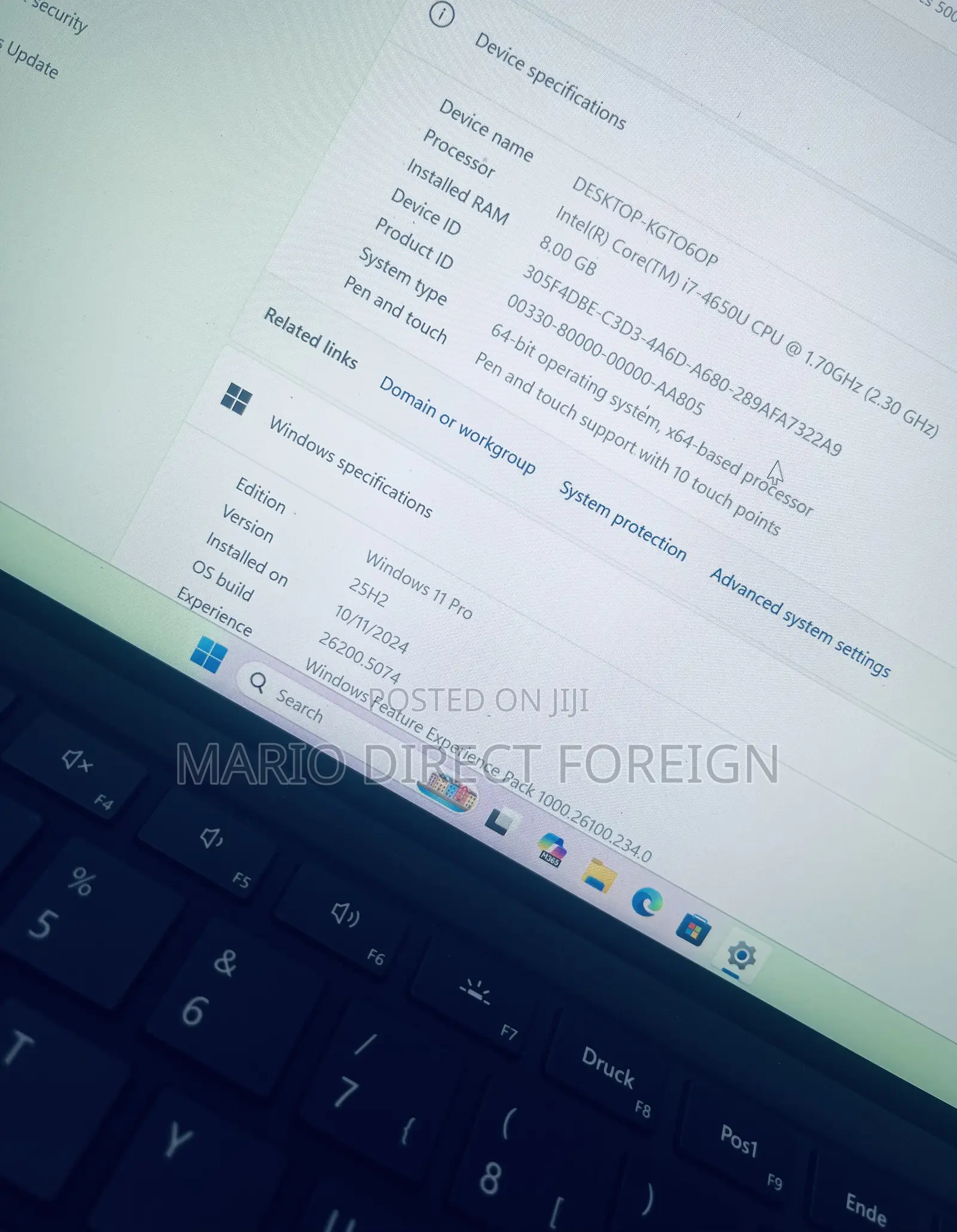 Laptop Microsoft Surface Pro 4 8GB Intel Core i7 SSD 512GB
