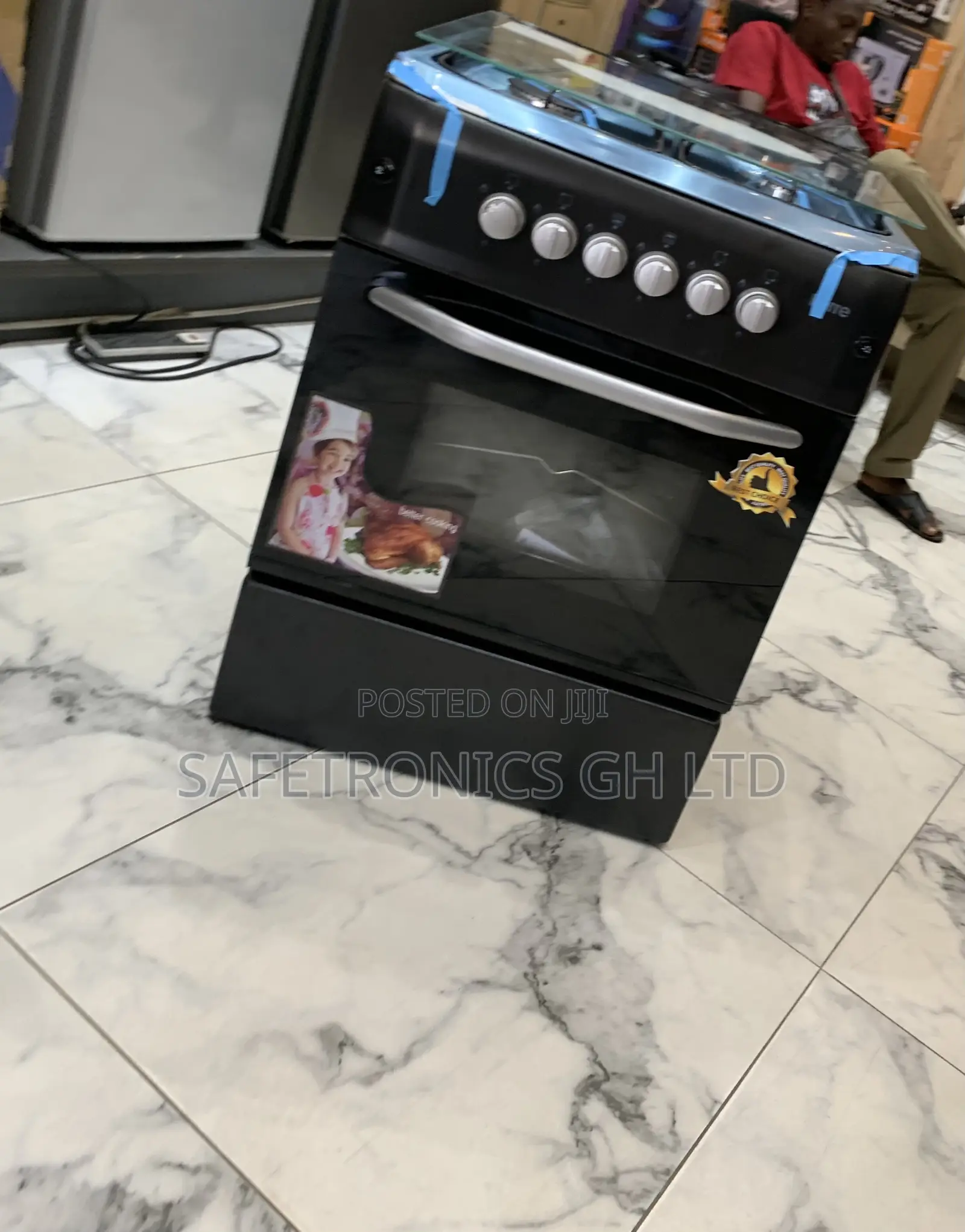 Purchase Black Ferre 60x60cm 4-Burner Freestanding Gas Cooker Oven