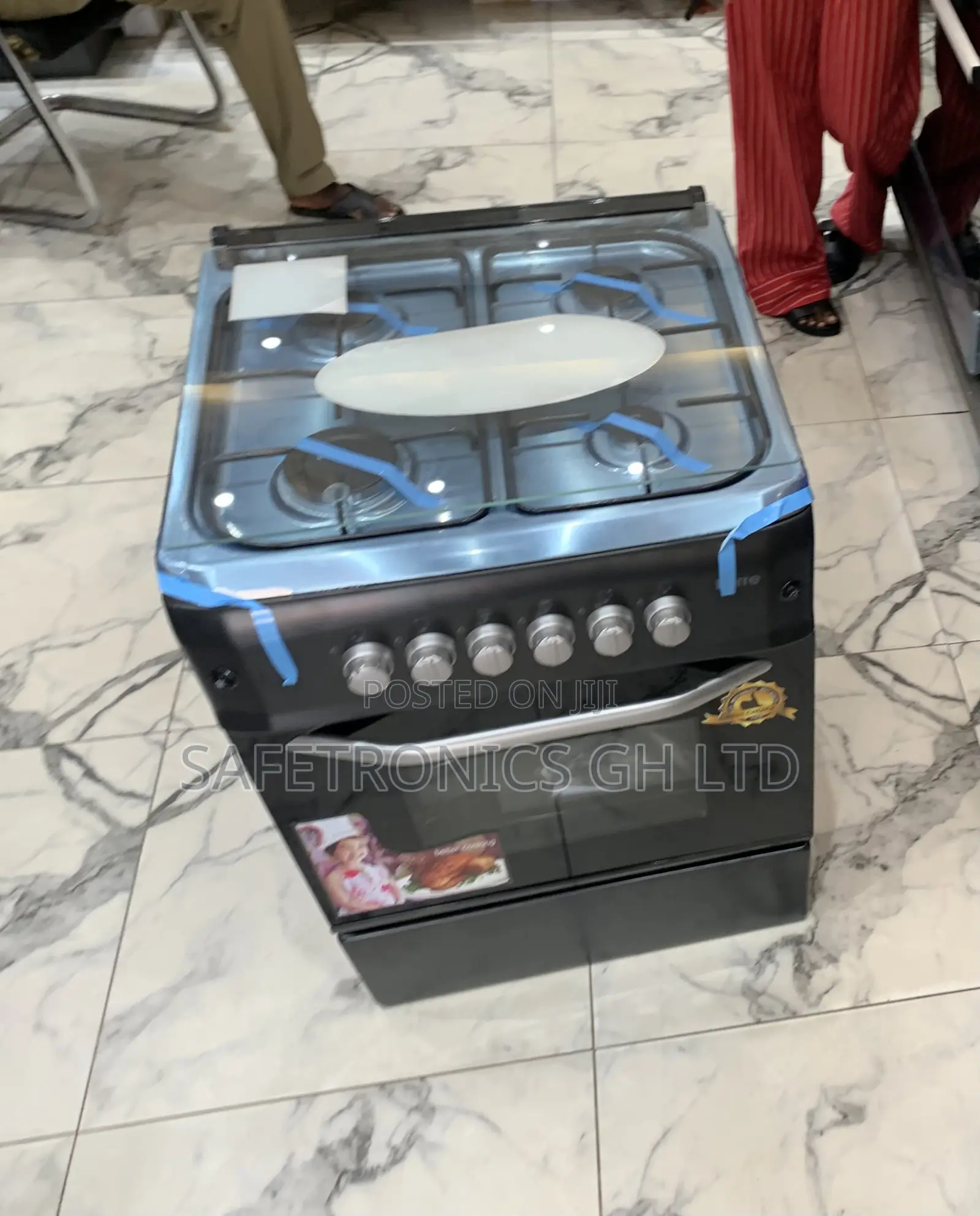 Perfect Sleek Ferre 60x60cm 4-Burner Freestanding Gas Cooker With Oven