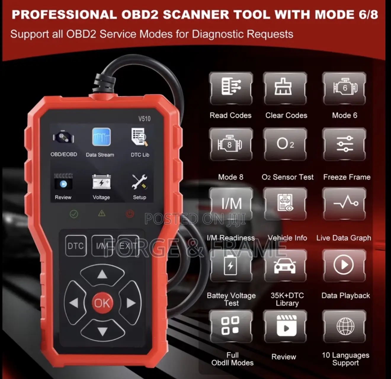 2025 Vehicle OBD2 Scanner, Upgraded V510 Version