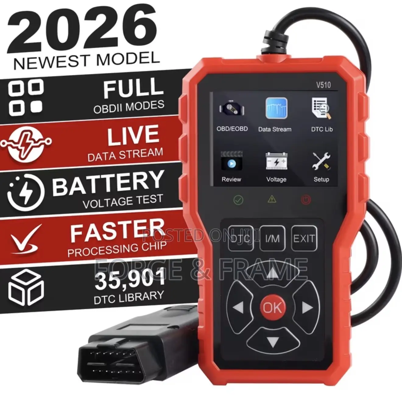2025 Vehicle OBD2 Scanner, Upgraded V510 Version