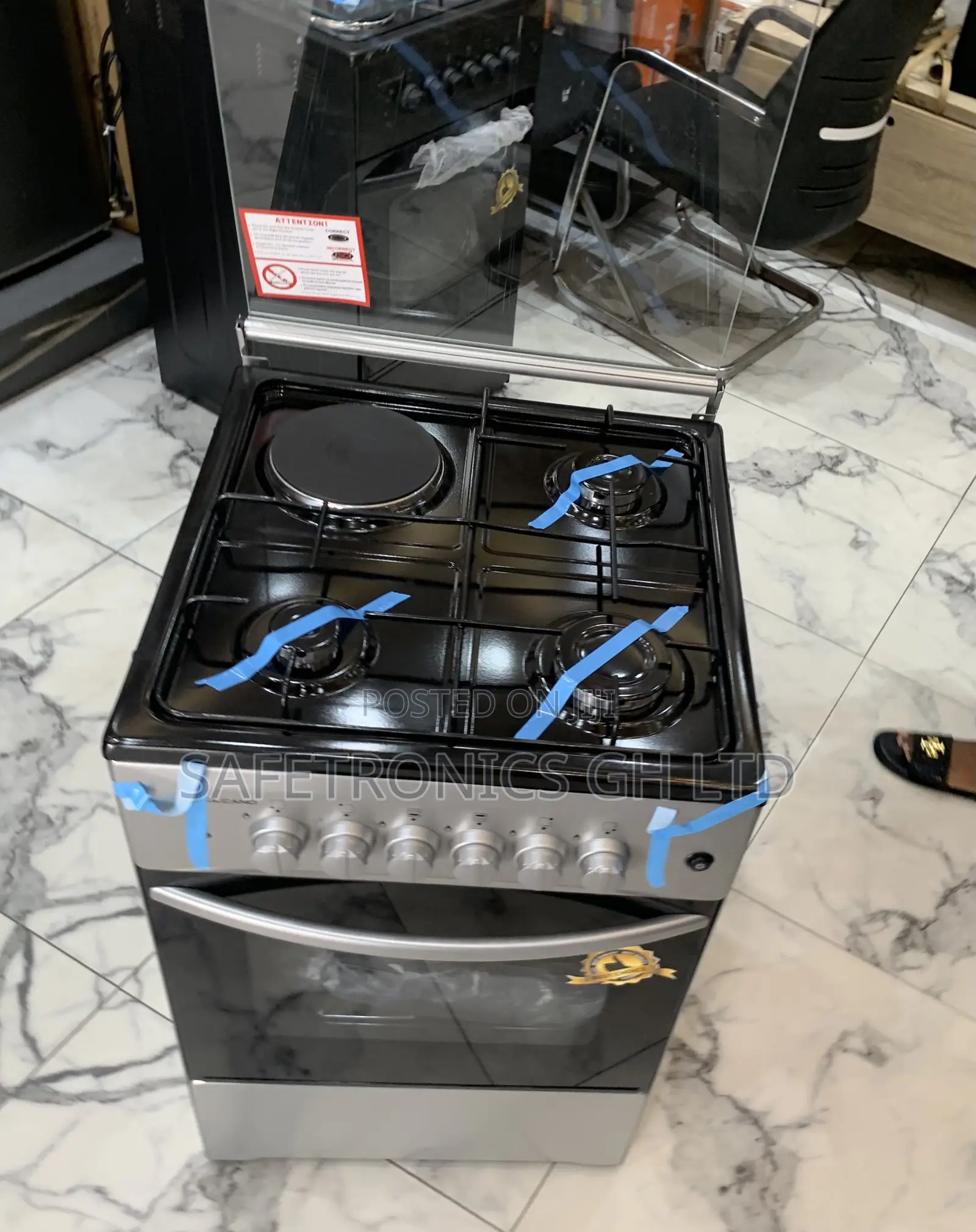 Fabulous Grey Volcano Electric and Gas Stove Burner(3×1) Stove