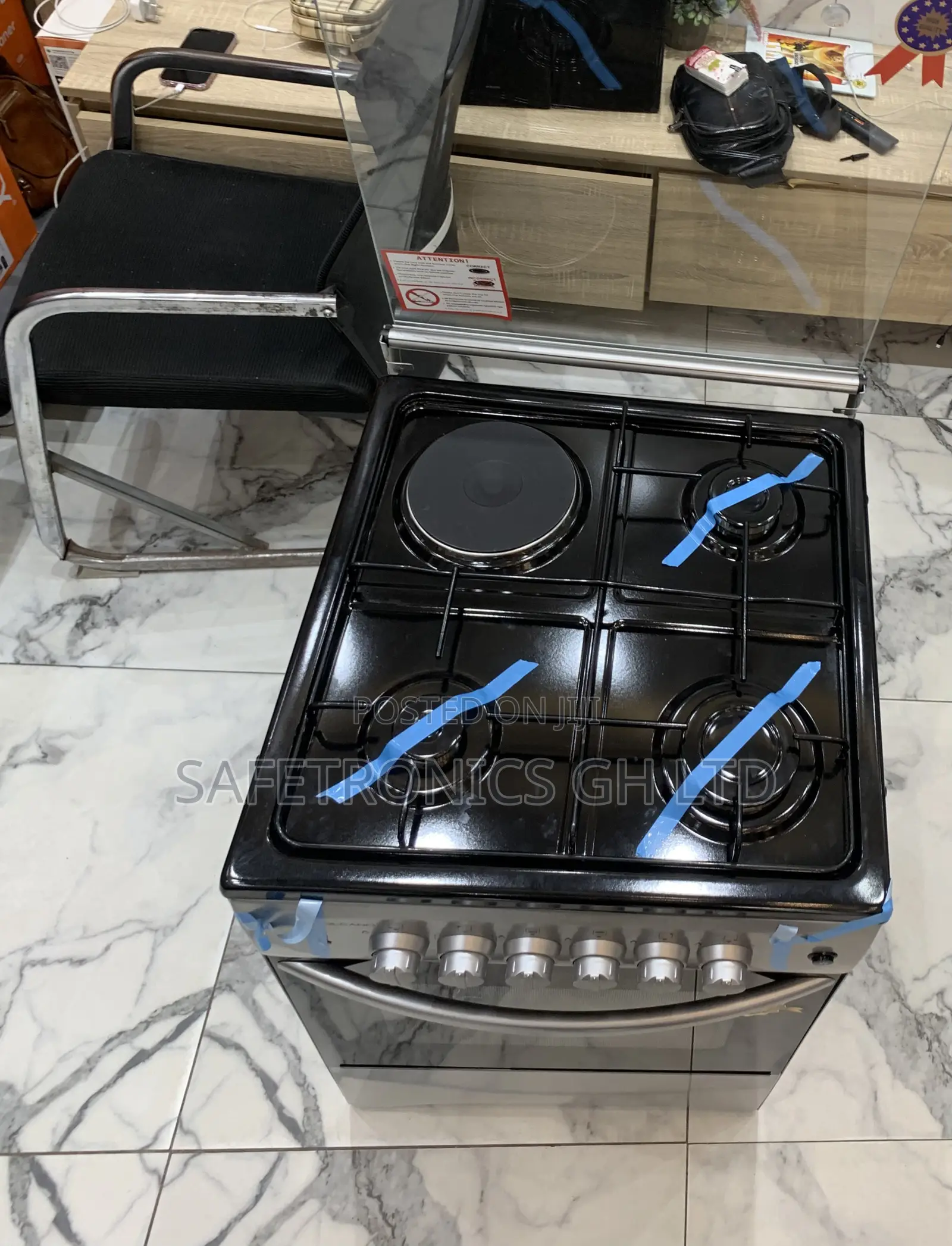 Fabulous Grey Volcano Electric and Gas Stove Burner(3×1) Stove