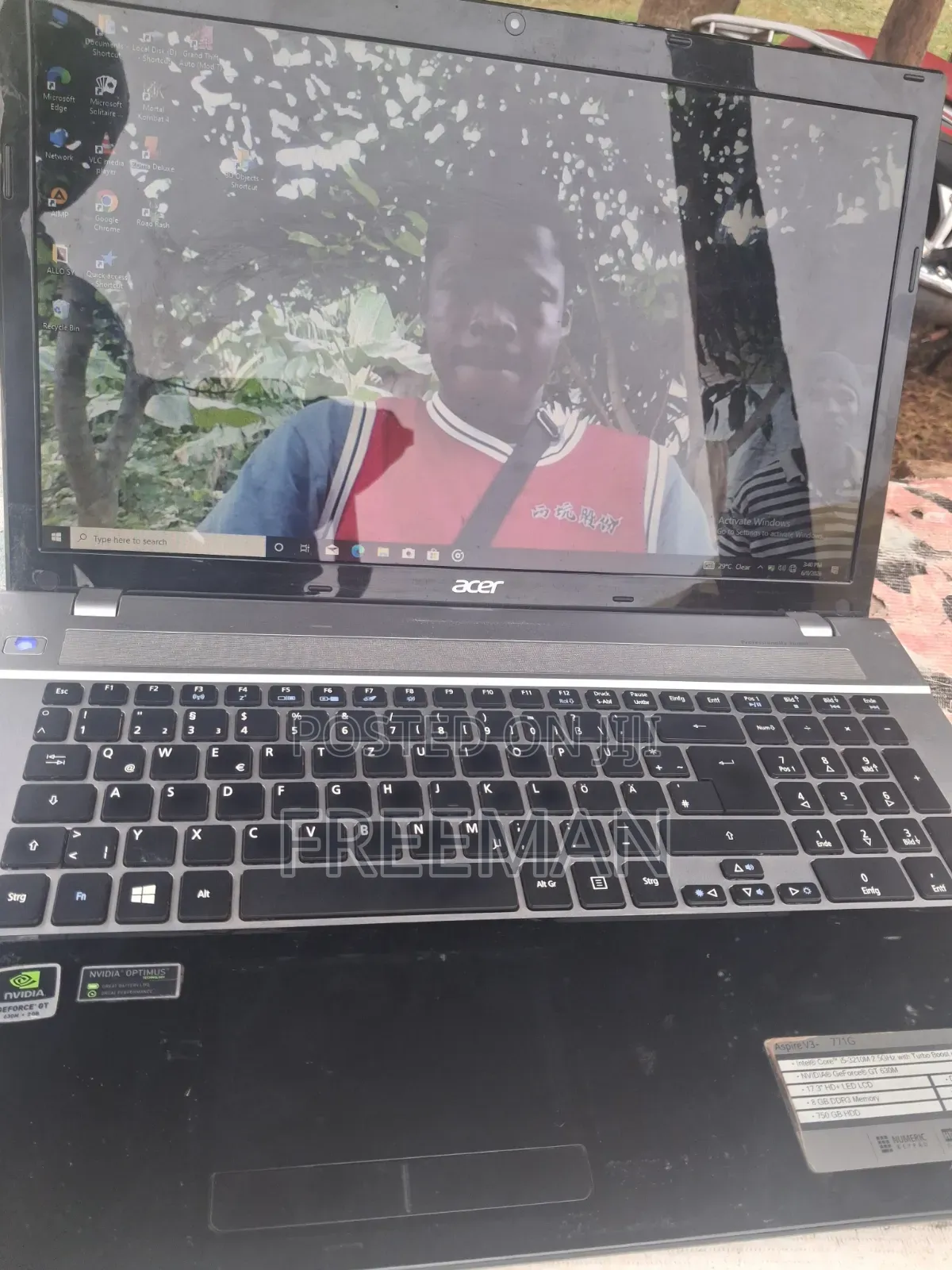 Laptop Acer Aspire 3 8GB Nvidia SSD 256GB