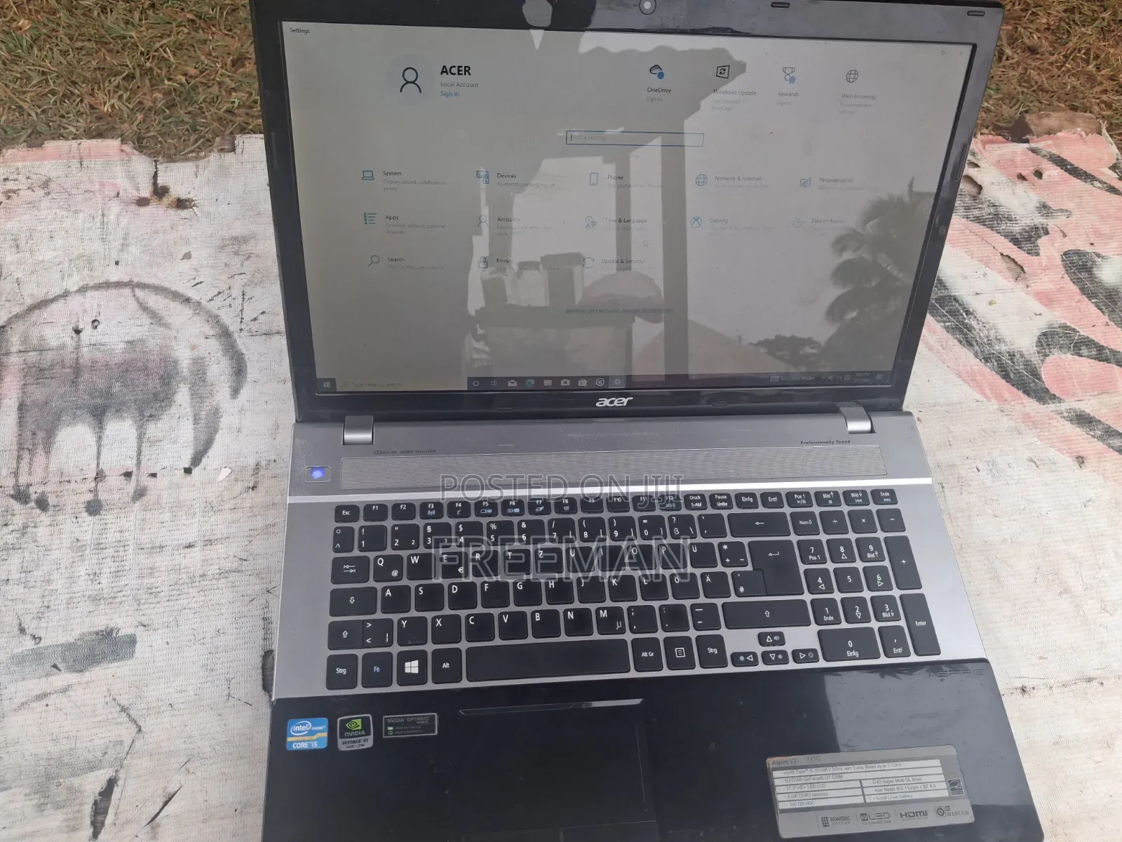 Laptop Acer Aspire 3 8GB Nvidia SSD 256GB