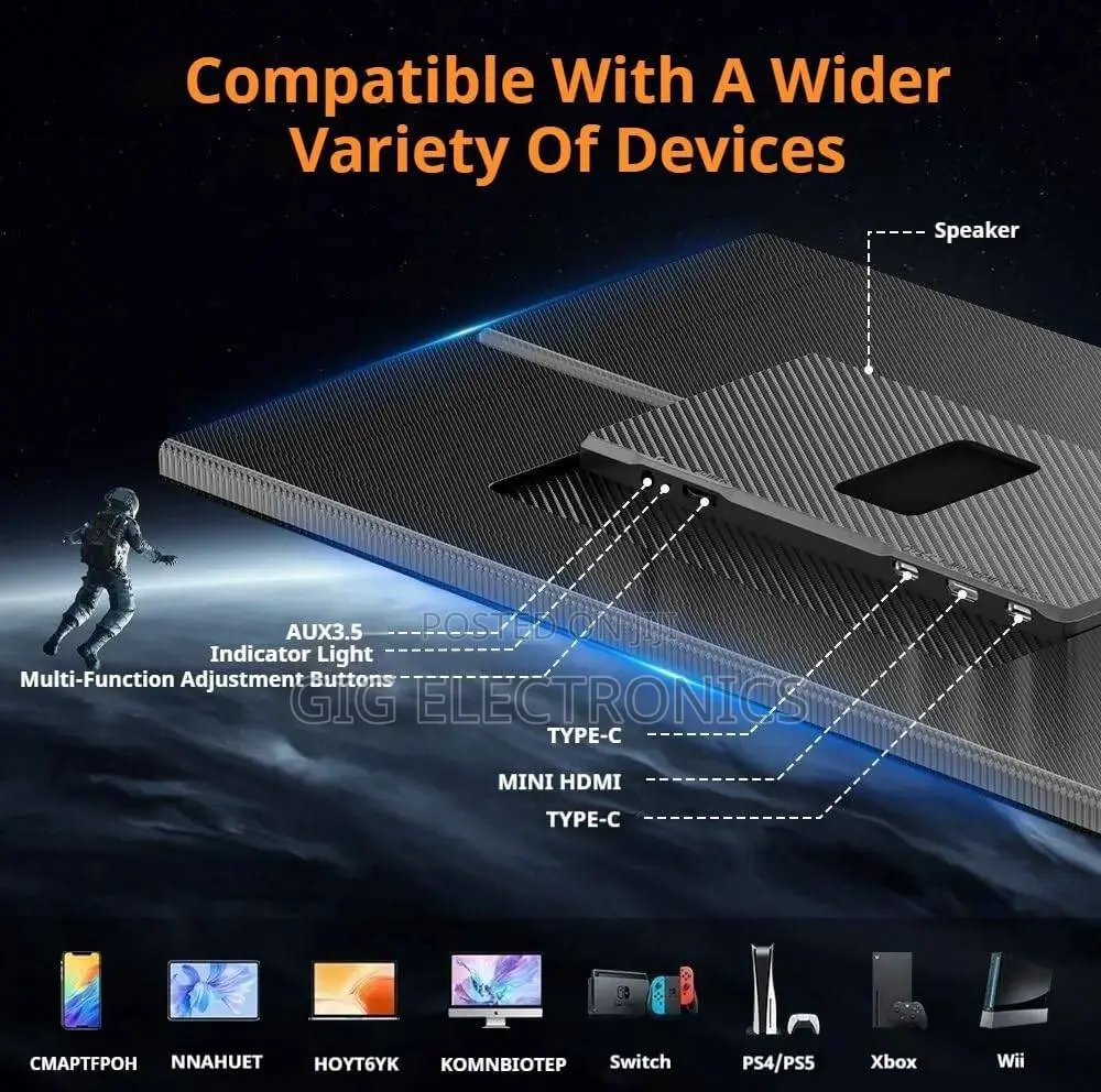 V2COM P4 Portable Monitor 16 FHD IPS Display