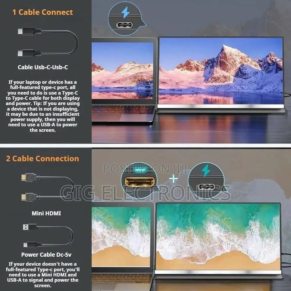 V2COM P4 Portable Monitor 16 FHD IPS Display