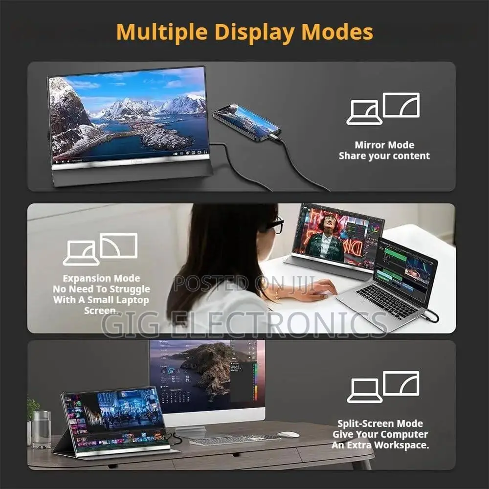 V2COM P4 Portable Monitor 16 FHD IPS Display