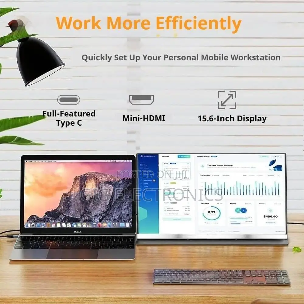 V2COM P4 Portable Monitor 16 FHD IPS Display