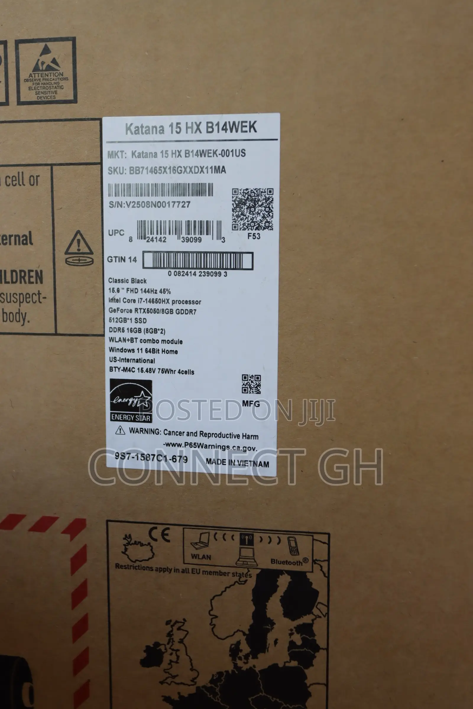 New Laptop MSI Katana 15 16GB Intel Core i7 SSD 512GB